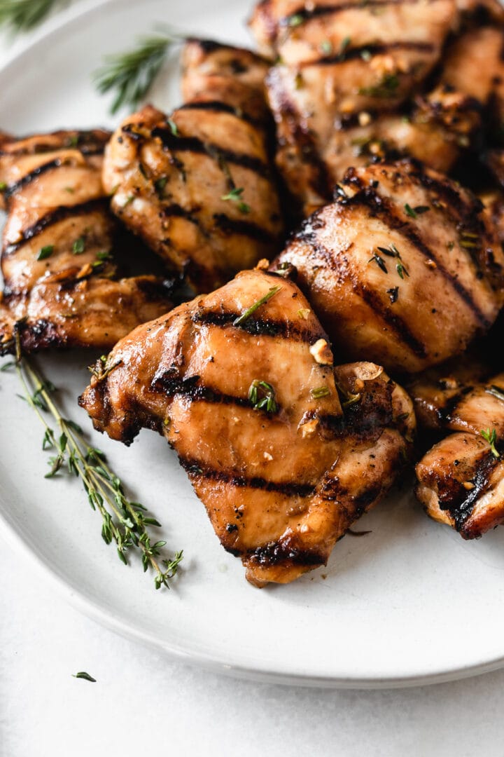 Maple Thyme Grilled Chicken Thighs Lively Table