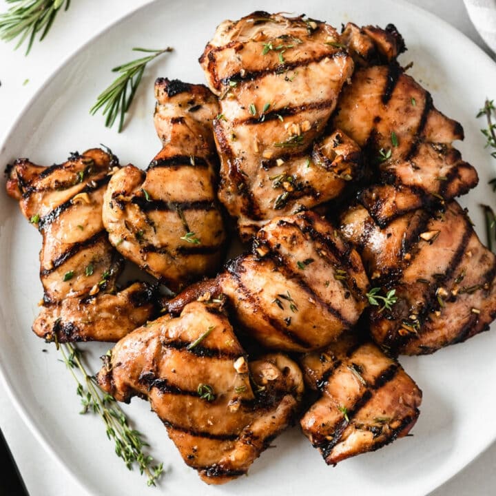 Maple Thyme Grilled Chicken Thighs Lively Table