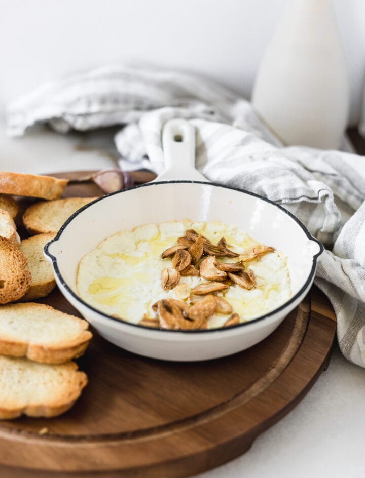 Smoked Goat Cheese Dip with Crispy Garlic Lively Table