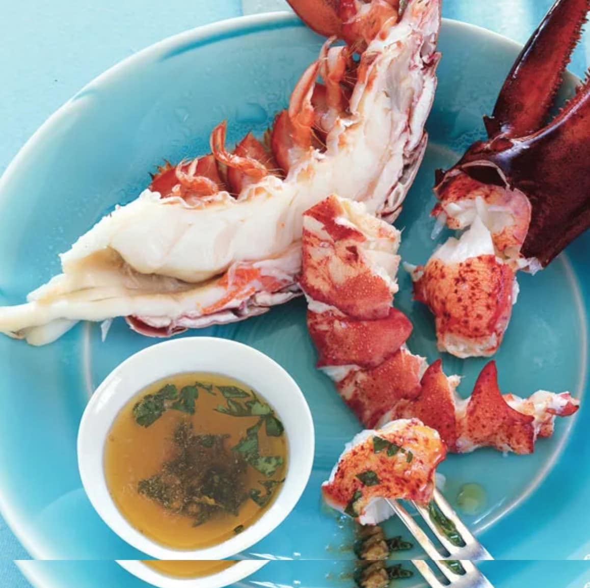 Steamed Lobster with Charmoula Butter