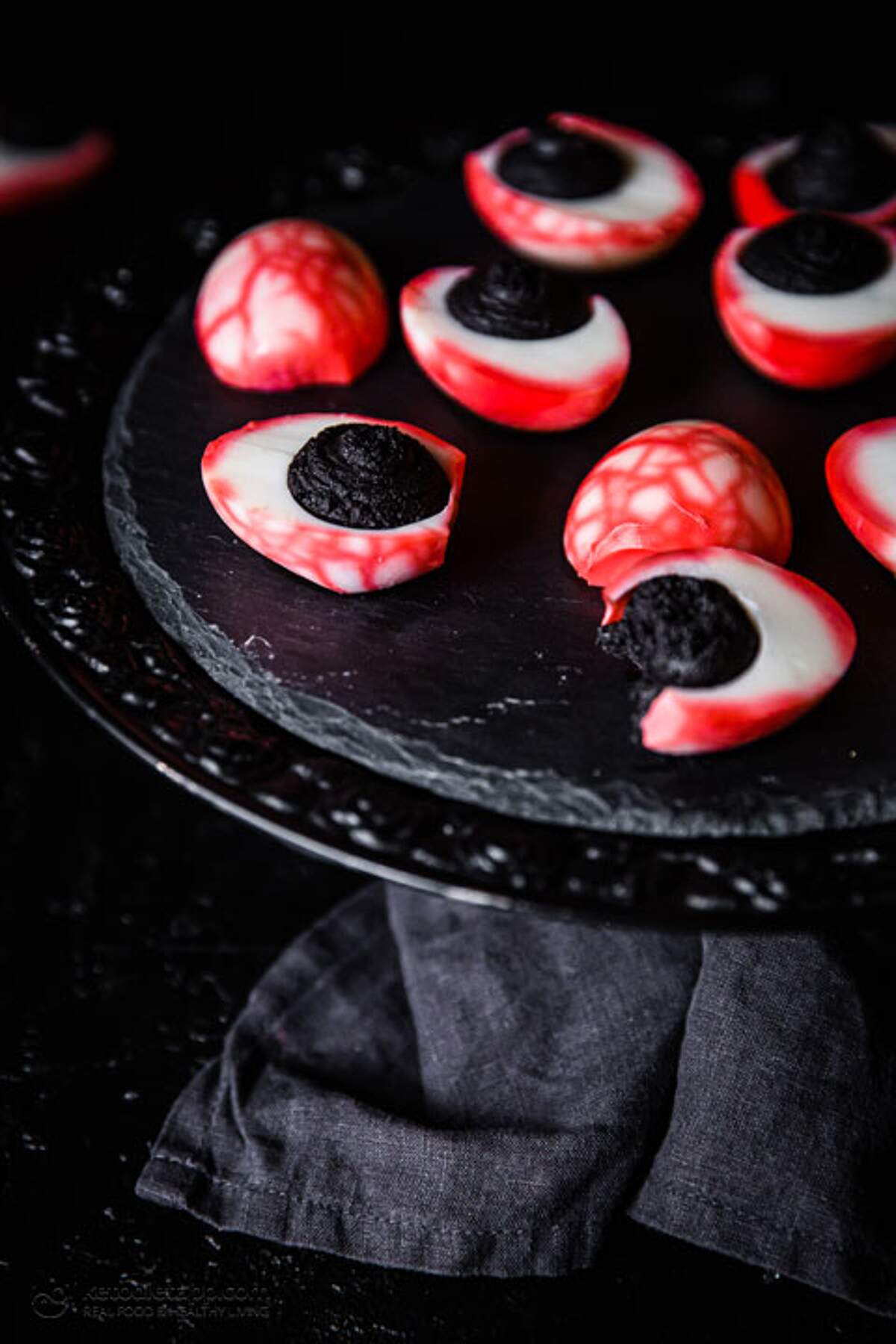 Halloween Eyeball Deviled Eggs