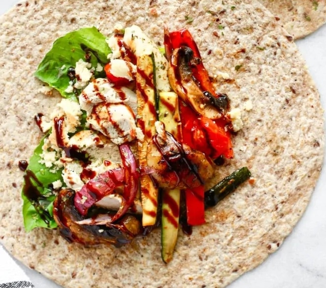 Healthy Grilled Chicken and Veggie Wrap