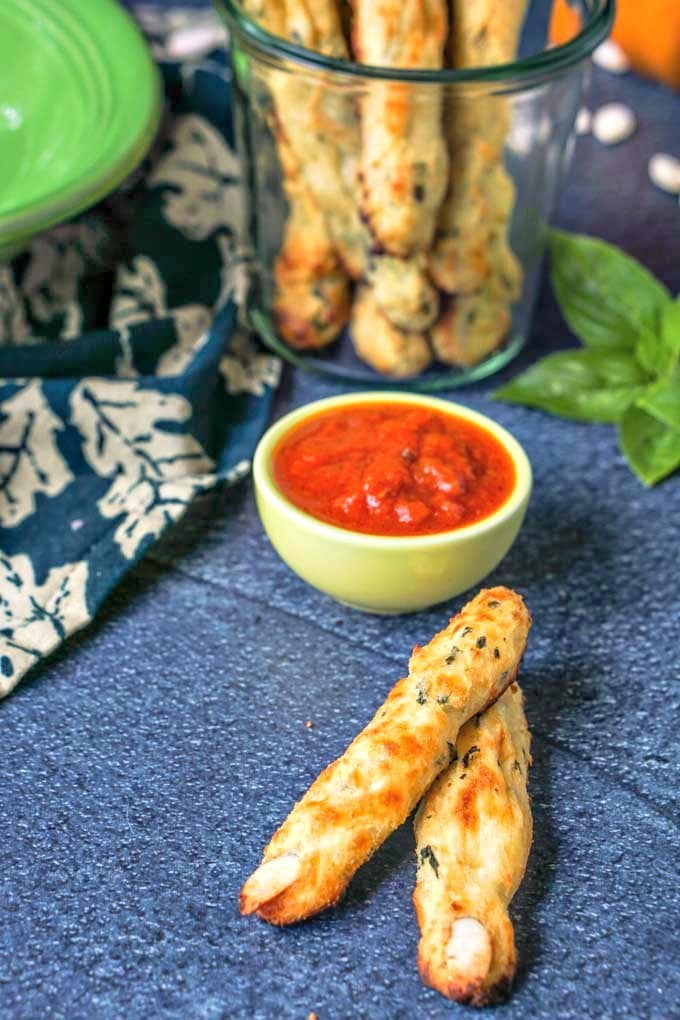 Low Carb Witch Finger Breadsticks