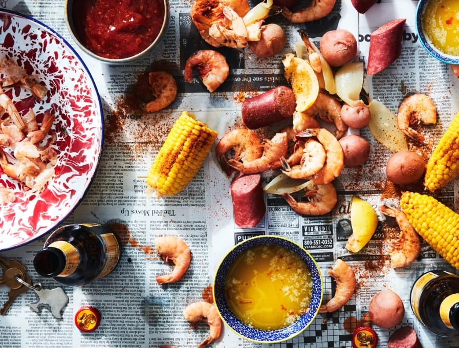 Seafood Boil With Shrimp, Corn, and Sausage