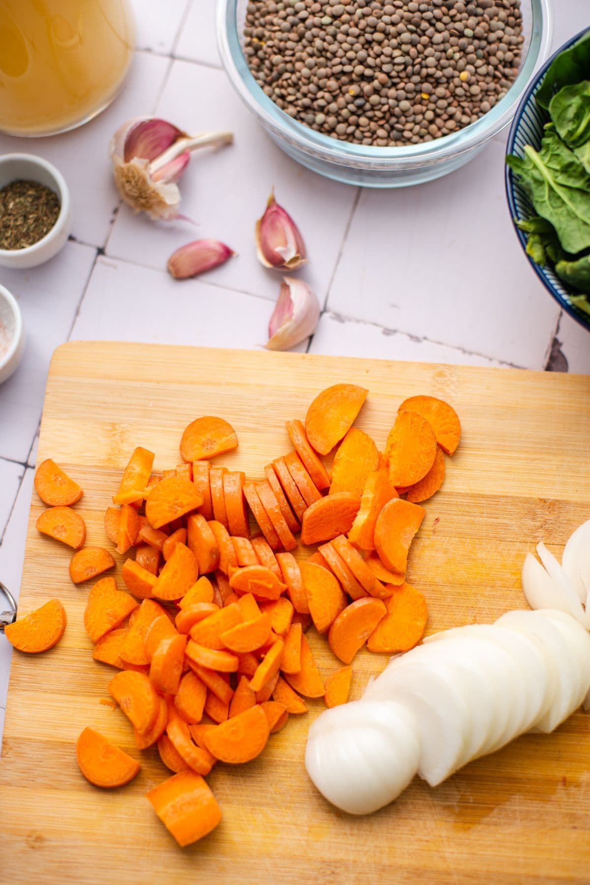 Sopa de lentejas step 1