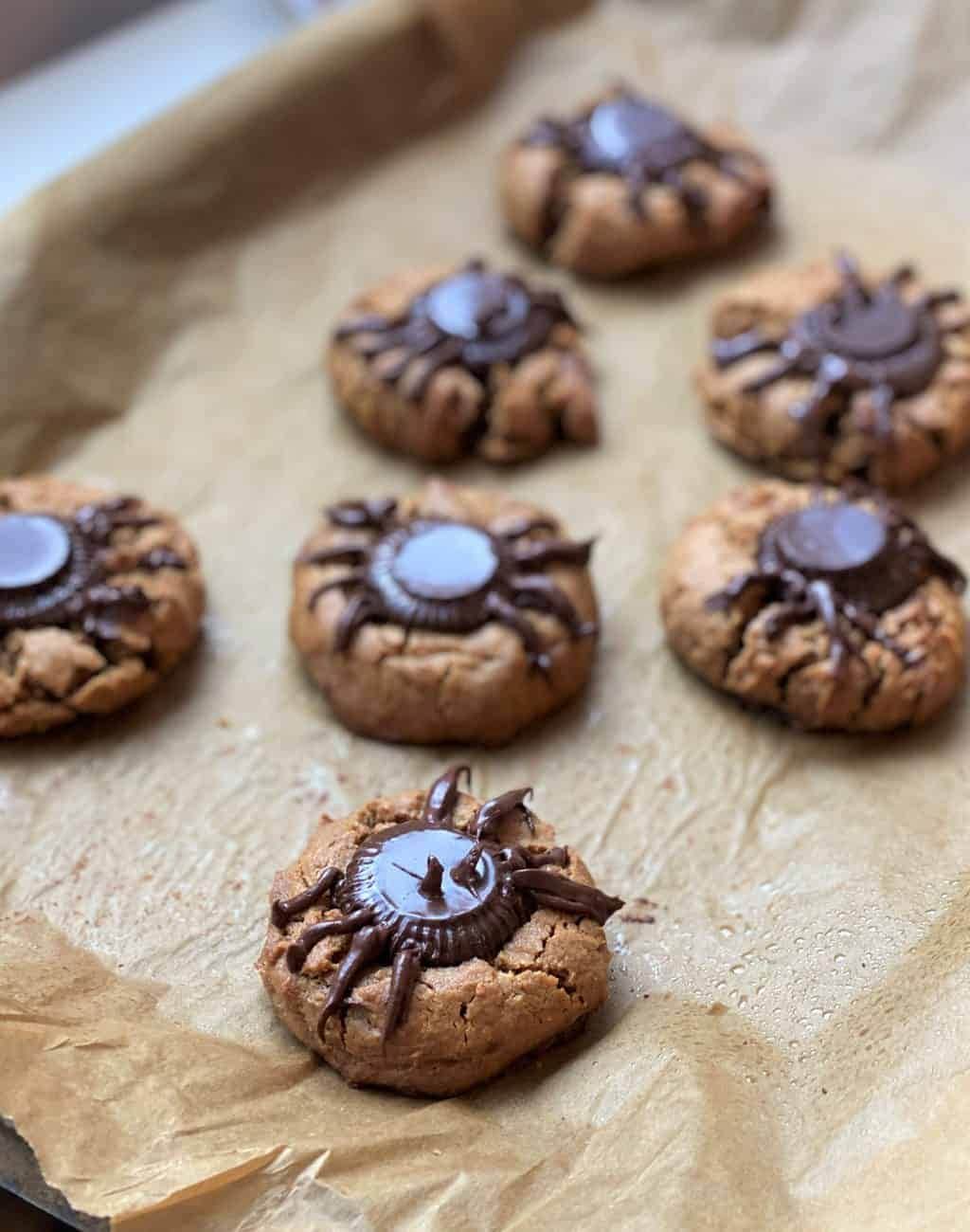 Spider Peanut Butter Cookies