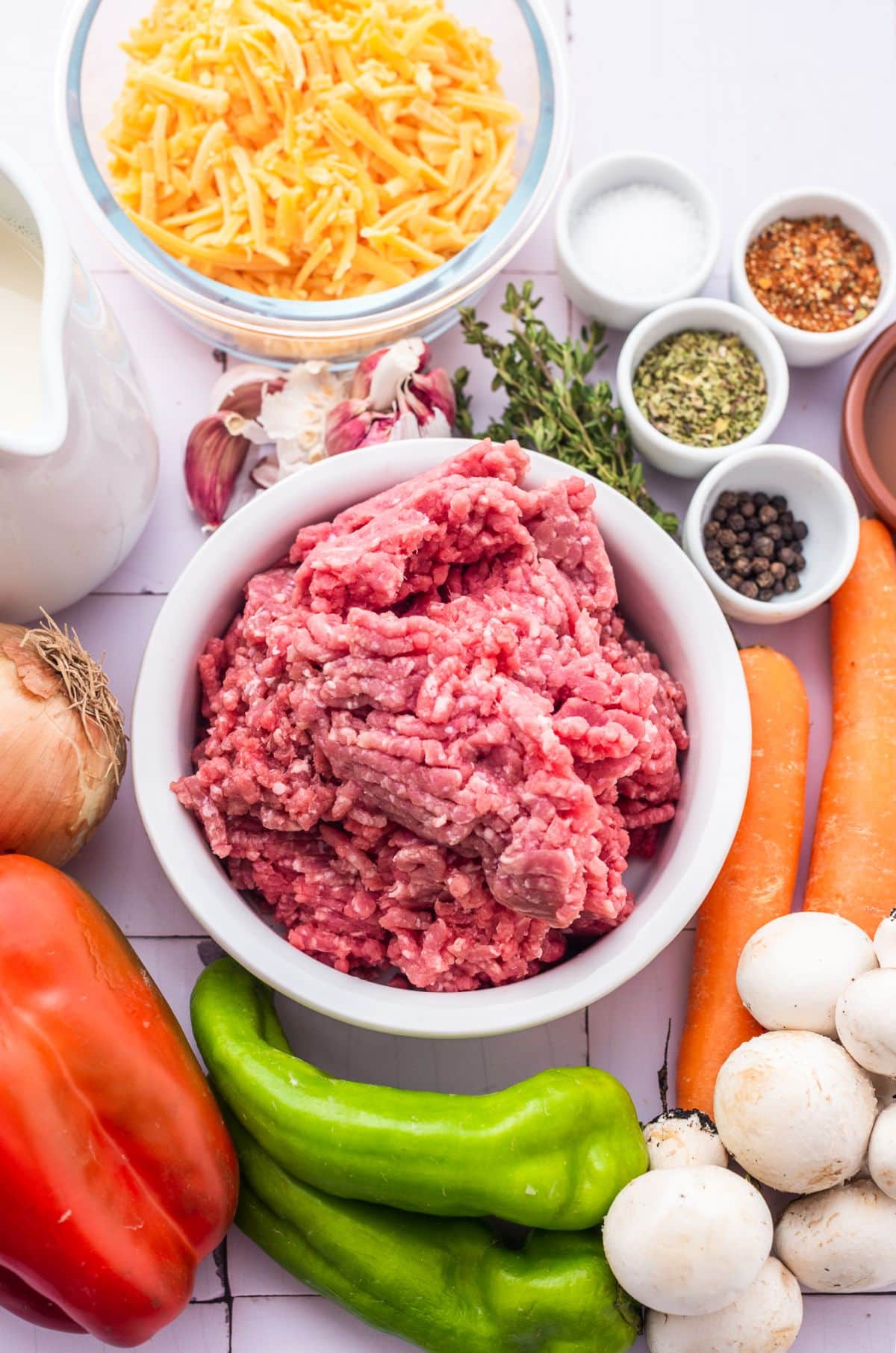 Ground beef casserole ingredients