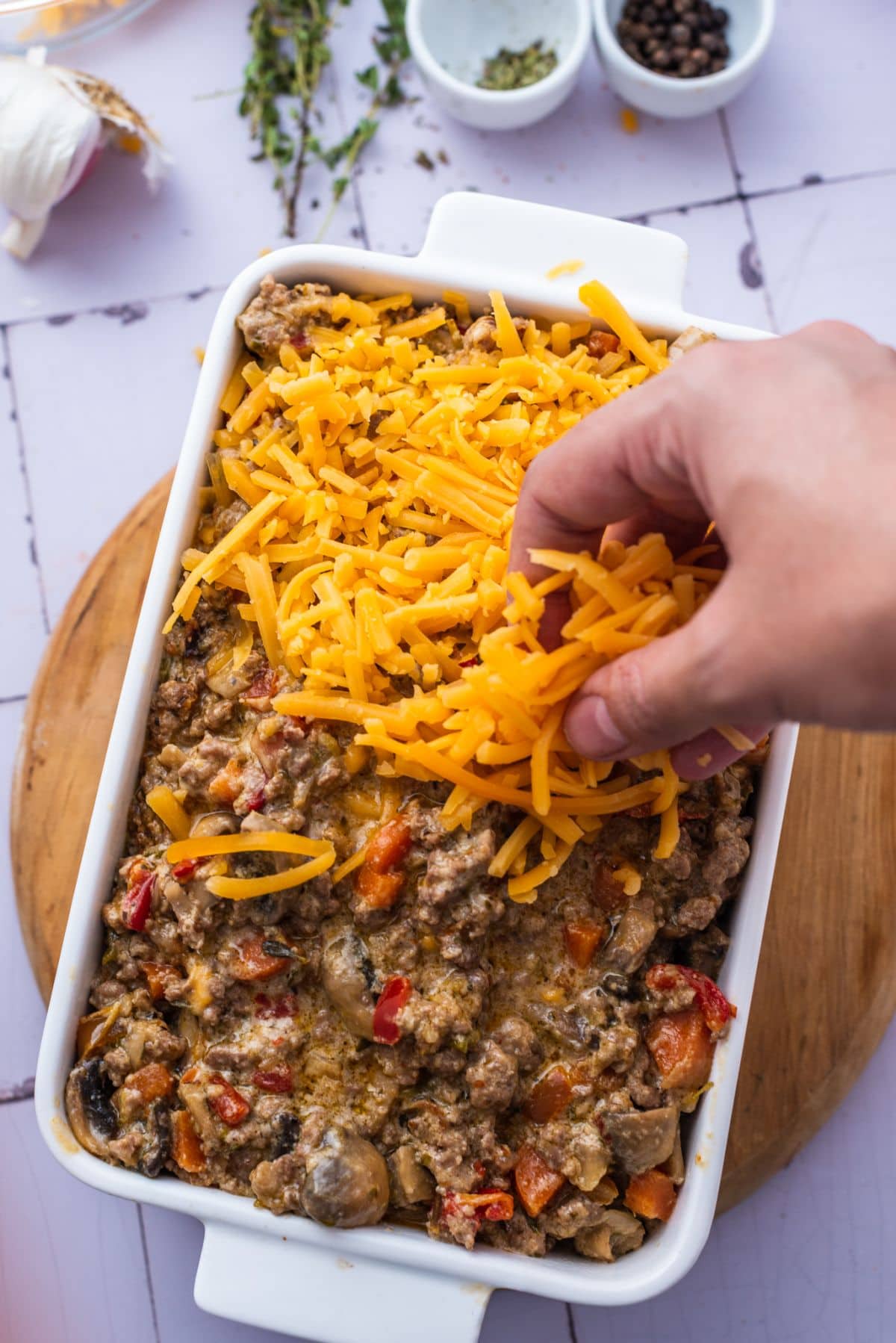 Ground beef casserole step 16