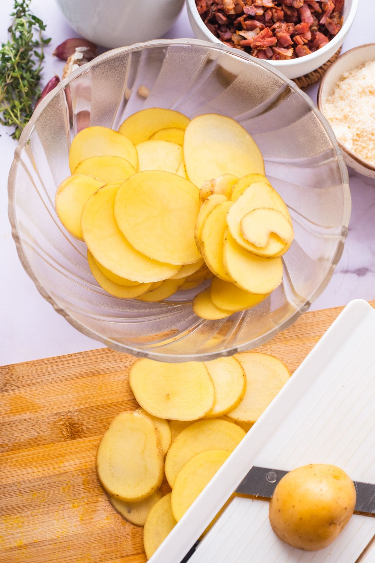 Potato gratin stacks step 1