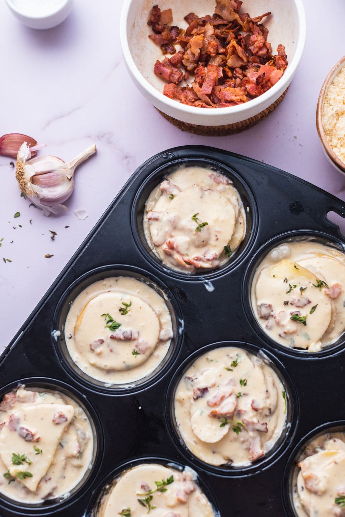 Potato gratin stacks step 9