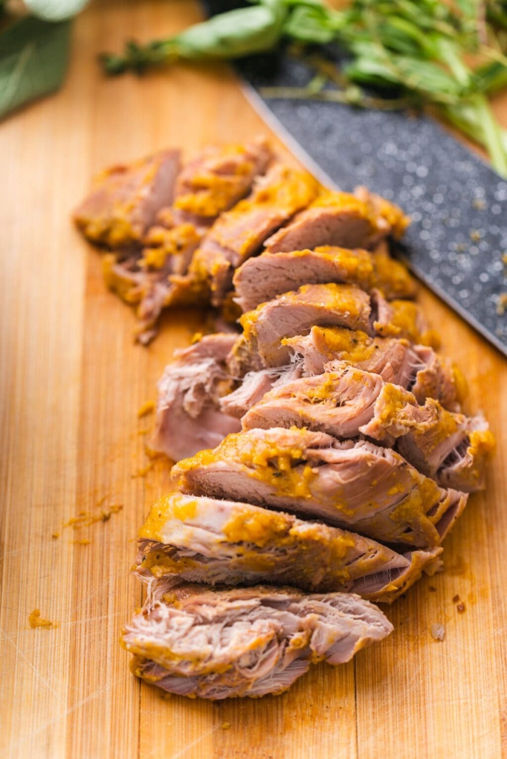 Slow Cooker Pork Loin with Peach Sauce