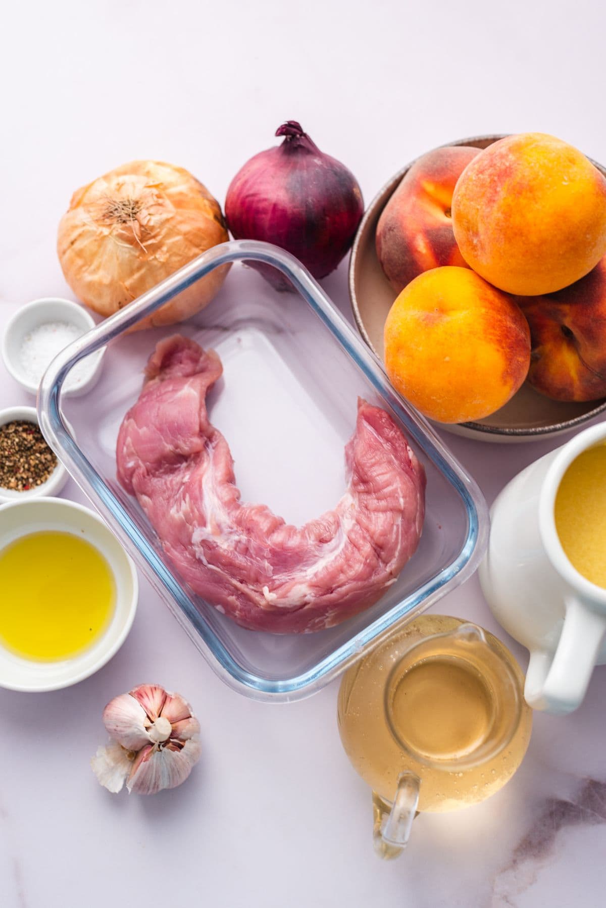 Slow cooker pork loin with peach sauce ingredients