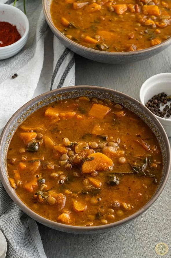 Hearty Sweet Potato and Lentil Soup