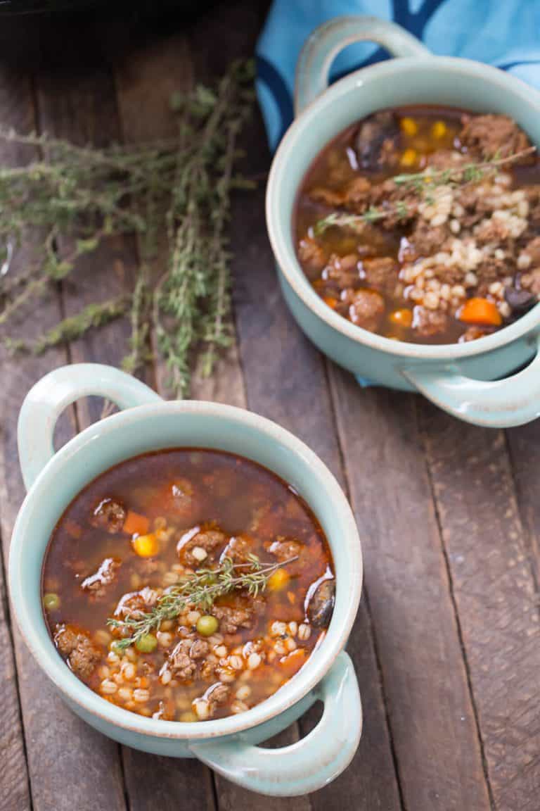 Slow Cooker Beef and Barley Soup