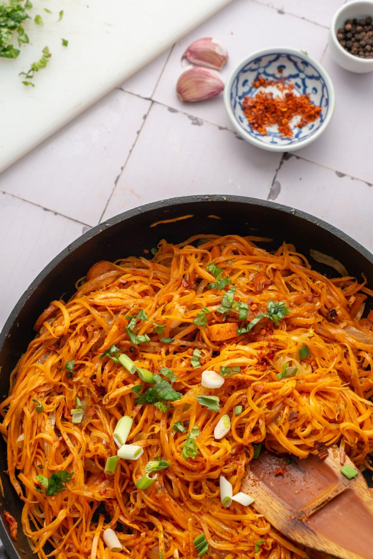 Sweet potato noodles step 8