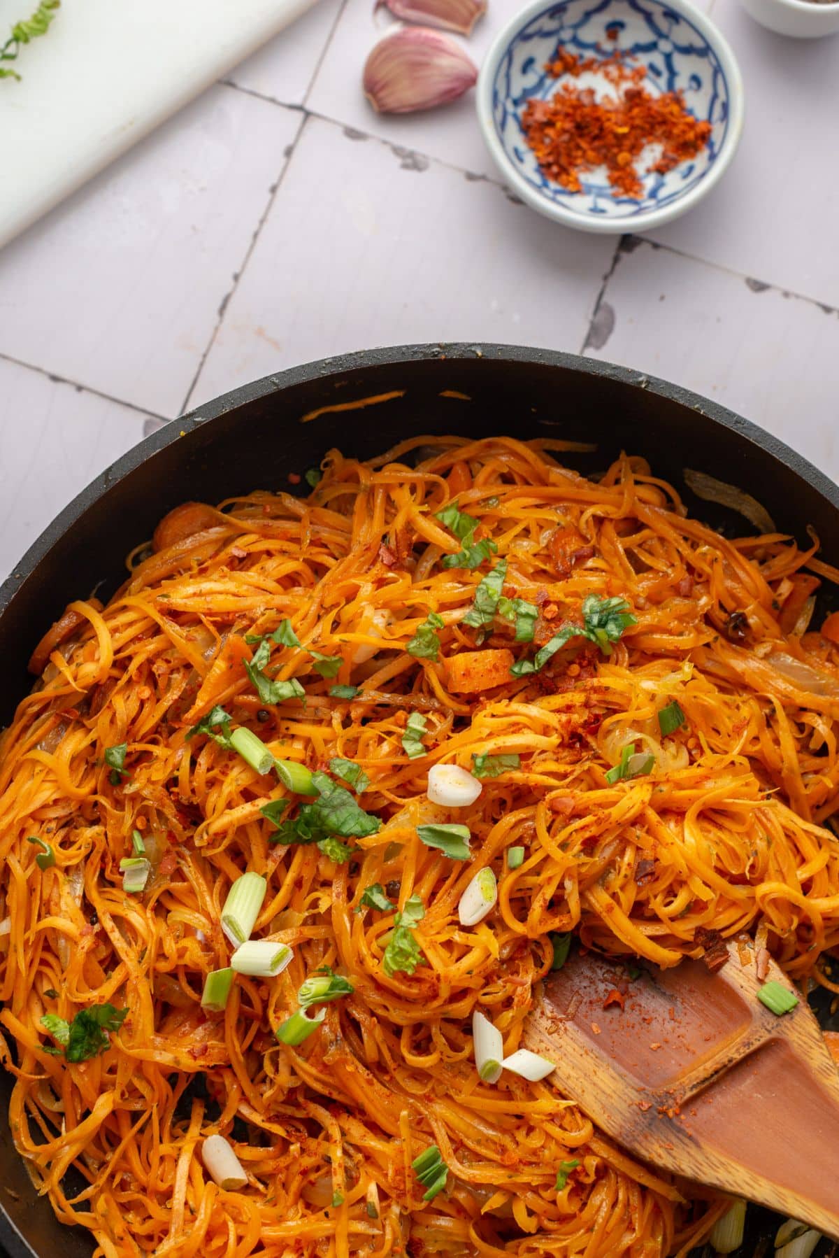 Sweet potato noodles step 9