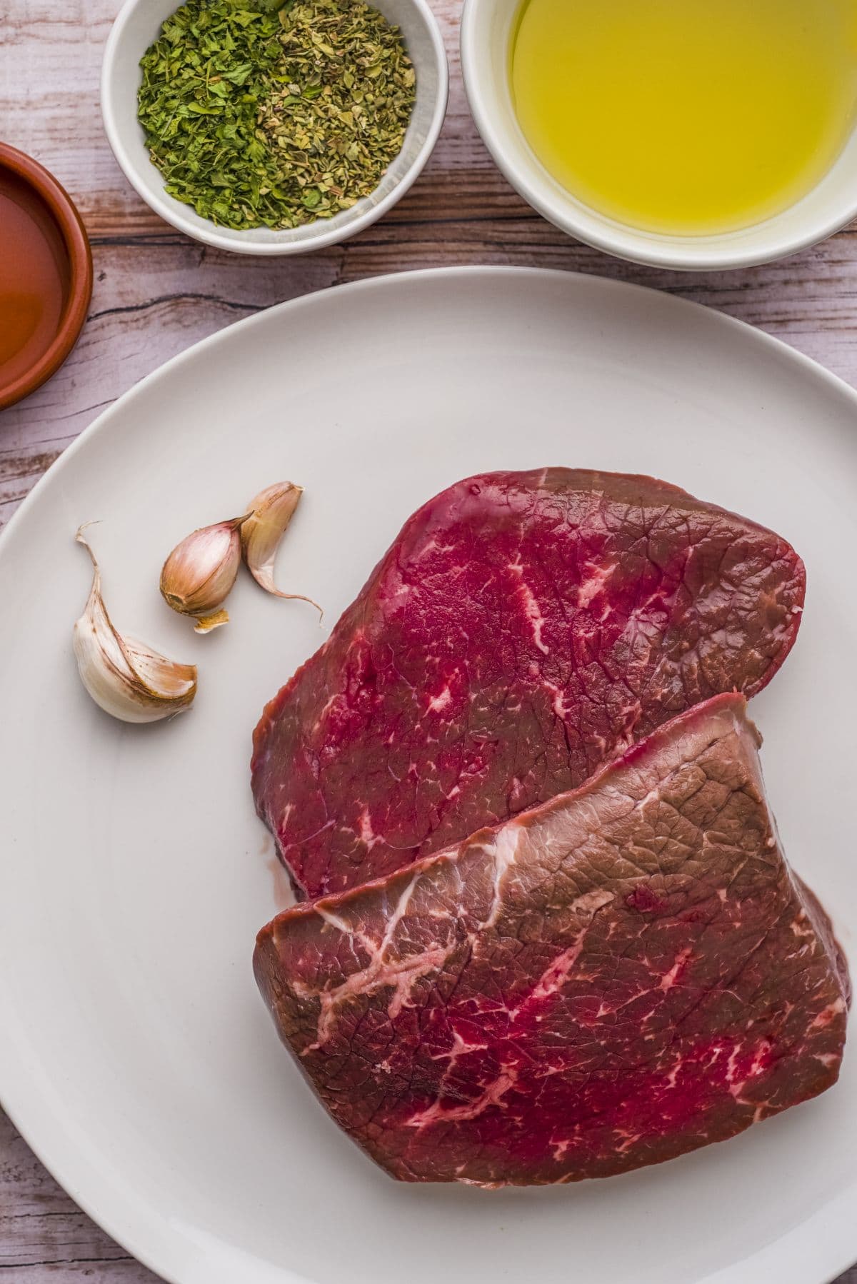 Chimichurri steak step 1