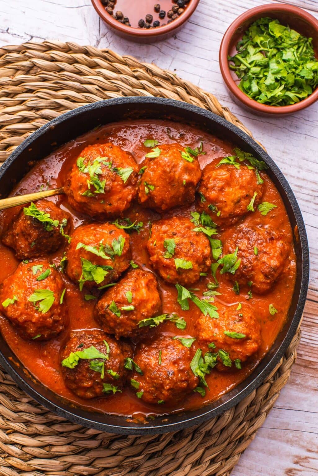 Keto Turkey Meatballs in Marinara Sauce