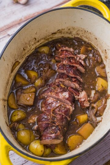 Dutch Oven Pork Tenderloin and Potatoes