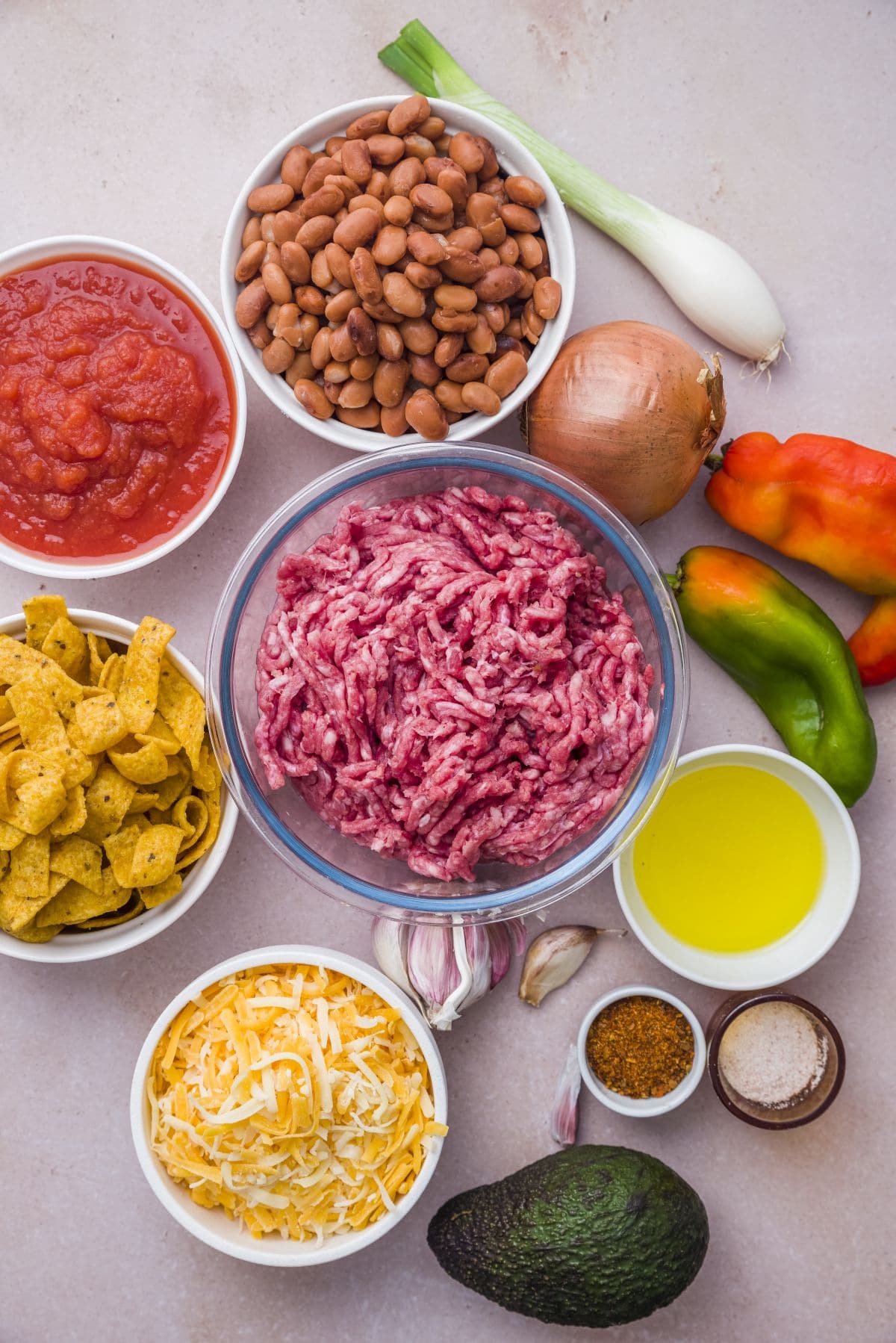 Frito pie ingredients