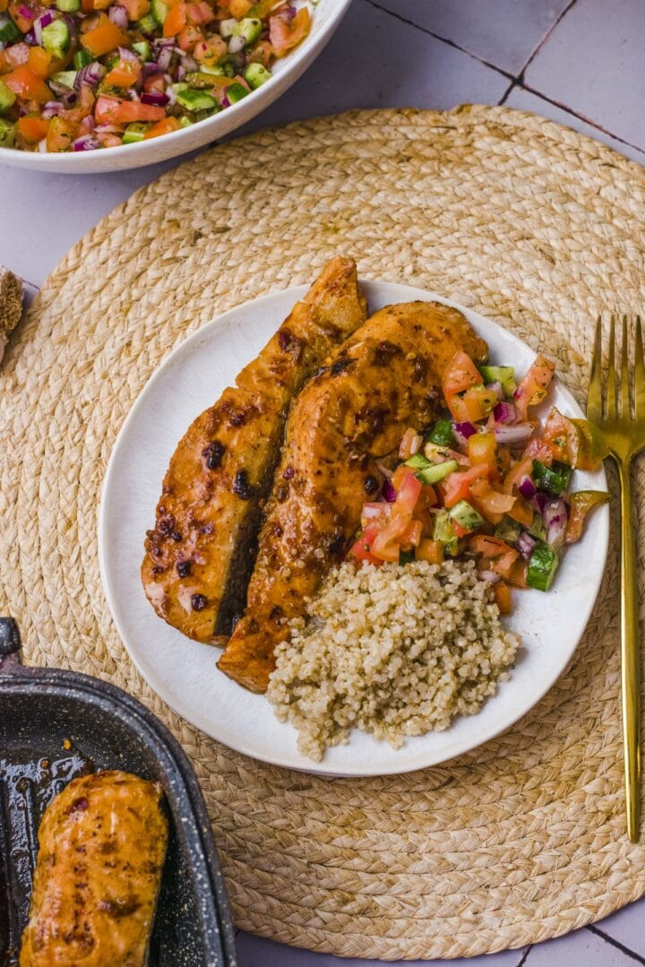 Grilled Salmon with a Quick Honey and Soy Sauce Marinade