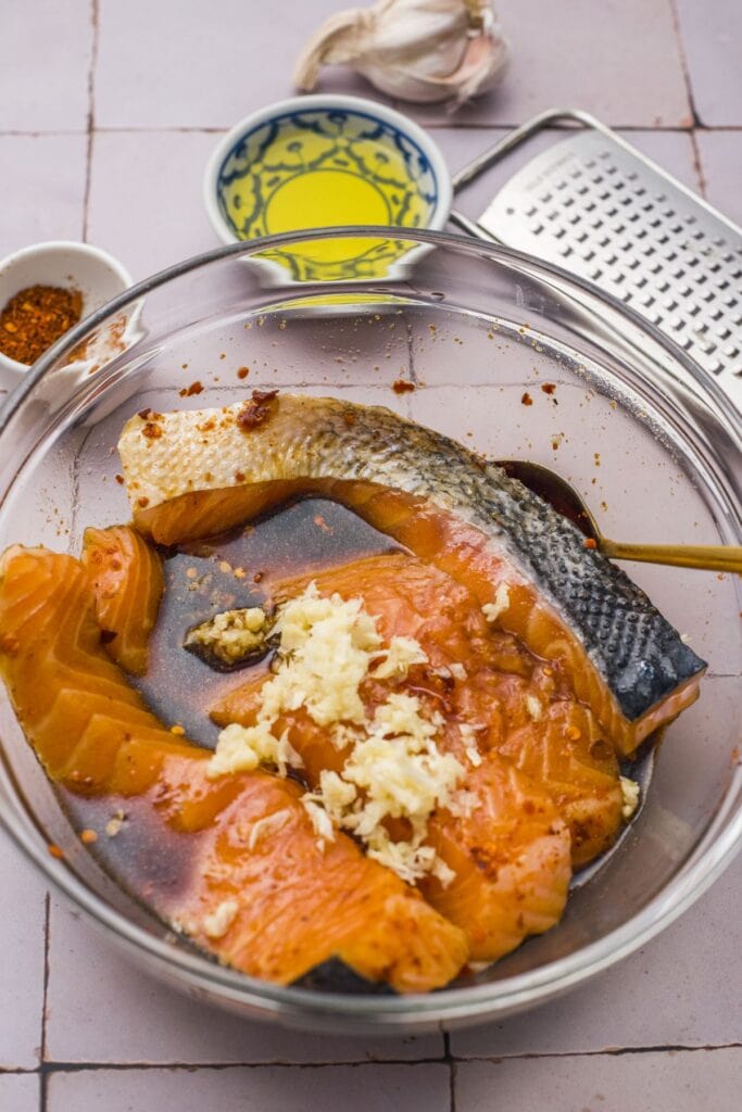 Grilled Salmon with a Quick Honey and Soy Sauce Marinade