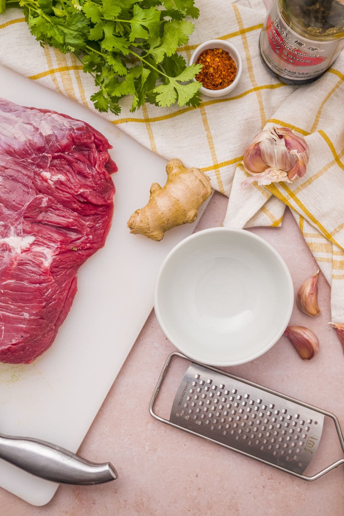 Marinated flank steak step 1