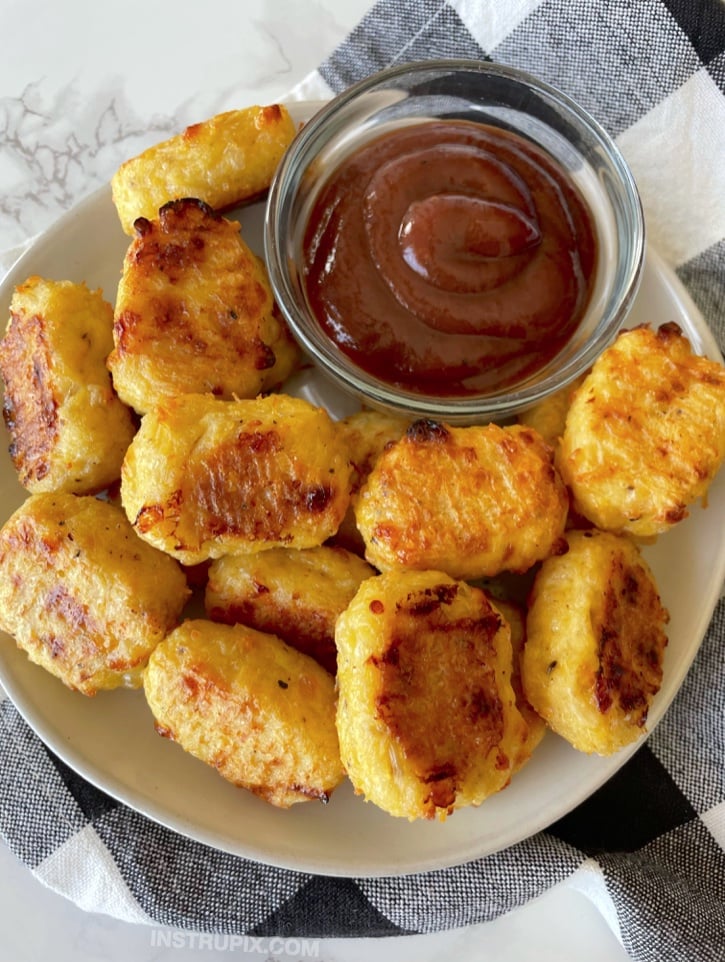 Cheesy Baked Chicken Nuggets