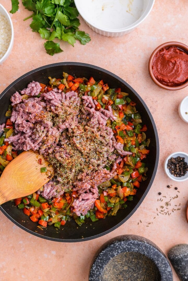 Spanish Rice with Ground Beef