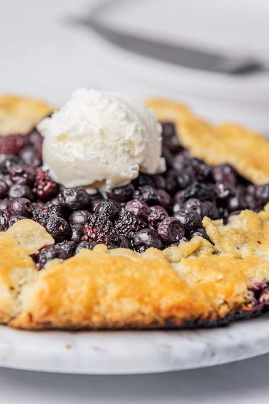 blueberry and blackberry galette
