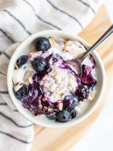 Blueberries Become Part of the Oats Instead of Sitting on Top