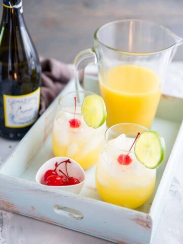 This Tropical Mimosa Started Replacing Orange Juice With Something Bigger