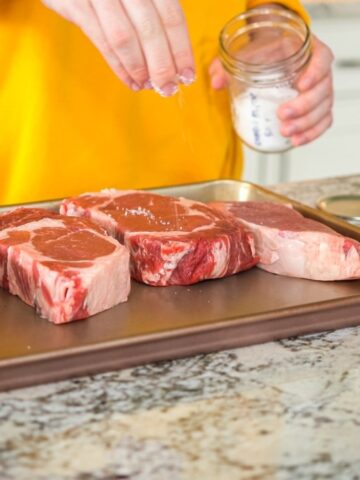 Home Cooks Started Salting Different Steaks at Different Times