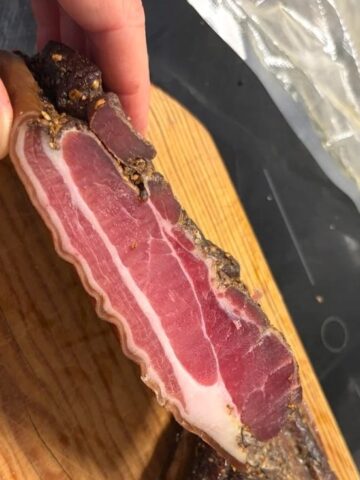 This Pork Belly Lost Nearly a Third of Its Weight Before He Cut Into It