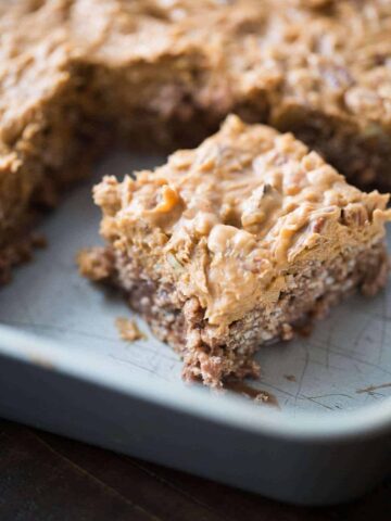 These German Chocolate Bars Start With Puffed Rice and a Box of Cake Mix