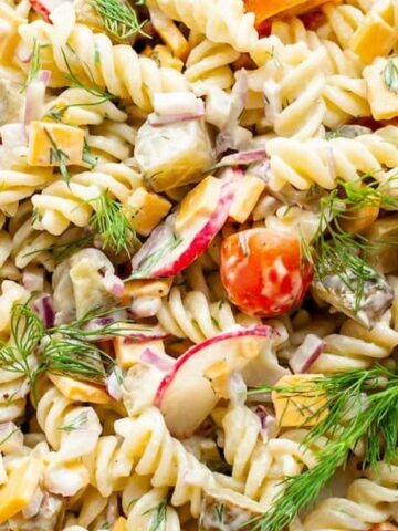 When I Want Pasta Salad Without the Heavy Dressing, I Make This Dill Pickle Version