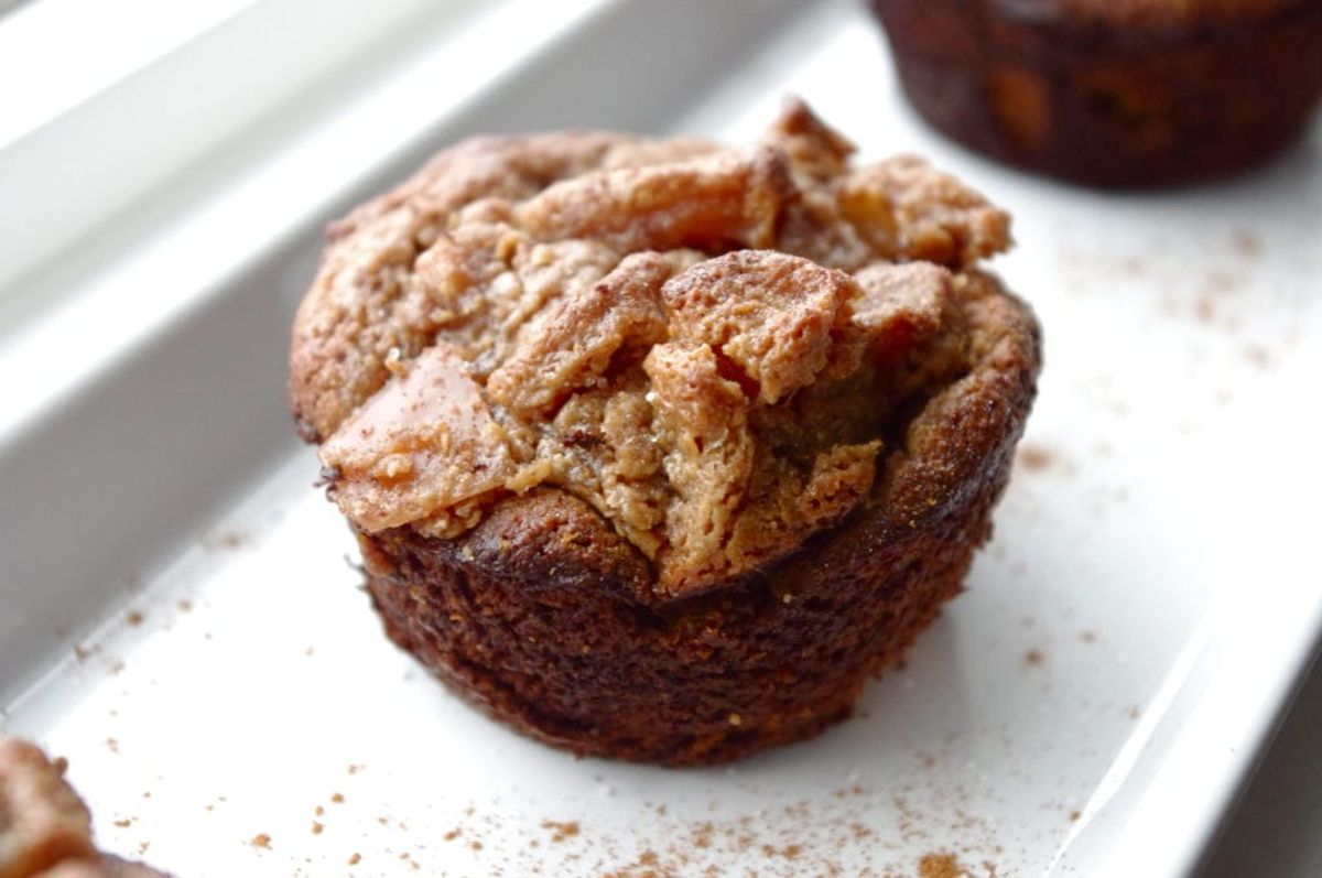 Apple Fritters Are Baked in a Muffin Pan