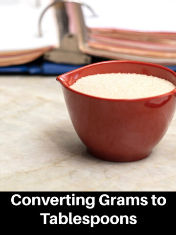 Converting Grams to Tablespoons