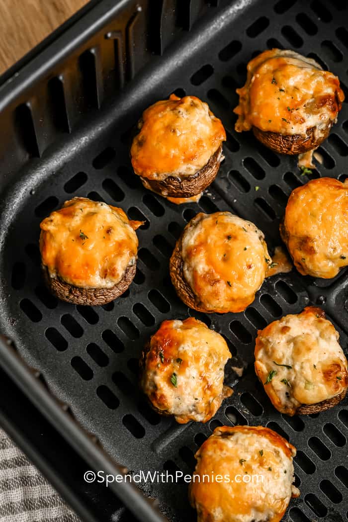 Air Fryer Stuffed Mushrooms