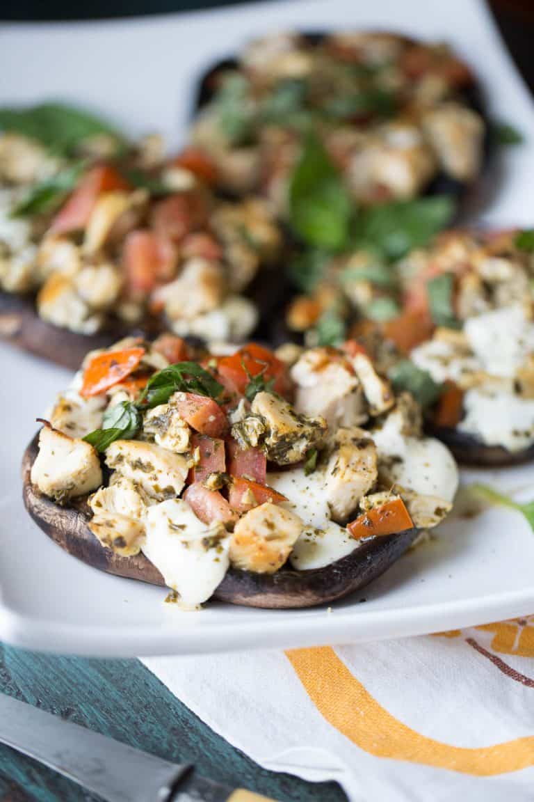 Caprese Chicken Portobello Mushrooms