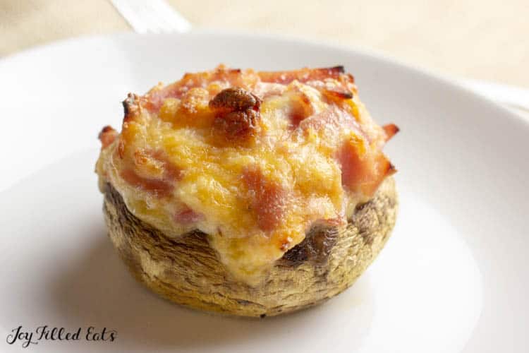 Ham & Cheese Stuffed Mushrooms